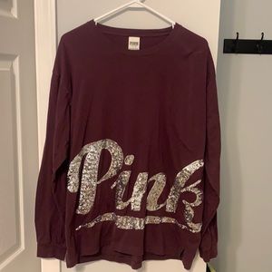 women’s long sleeve PINK tee